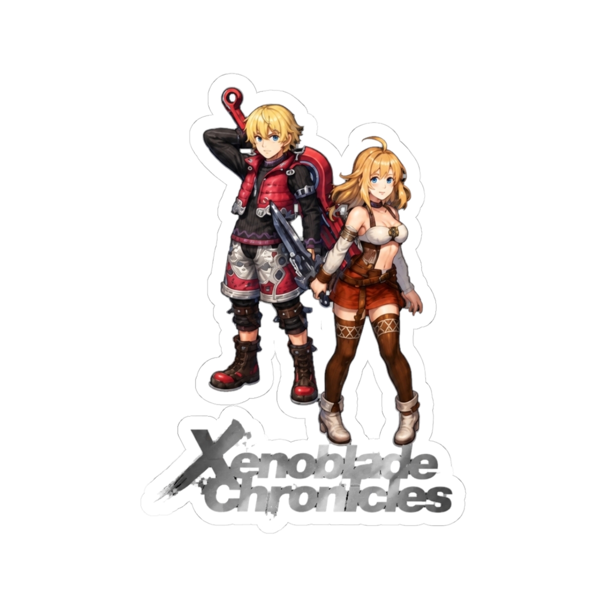 Shulk & Fiora / Xenoblade Chronicles / Fanart Sticker