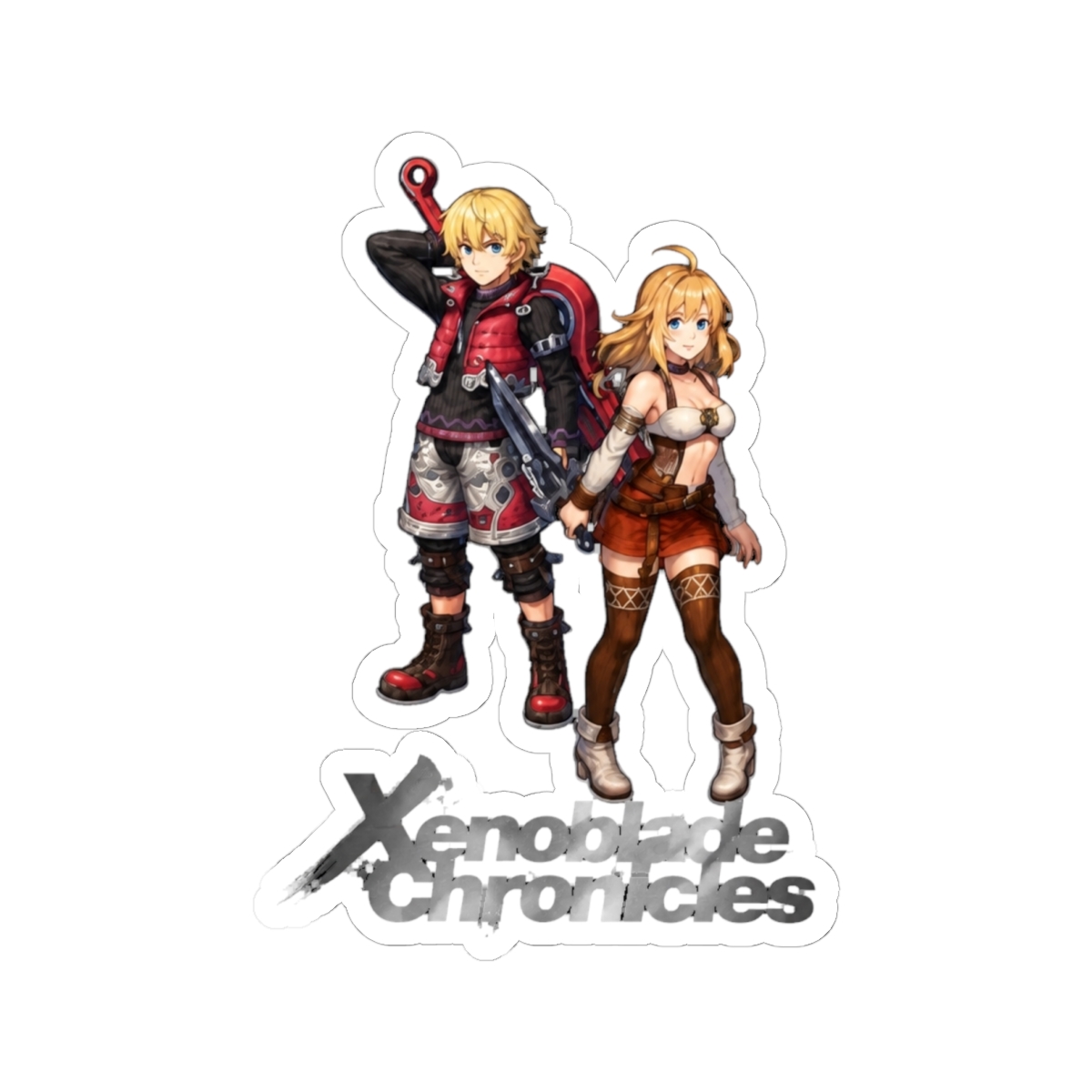 Shulk & Fiora / Xenoblade Chronicles / Fanart Sticker
