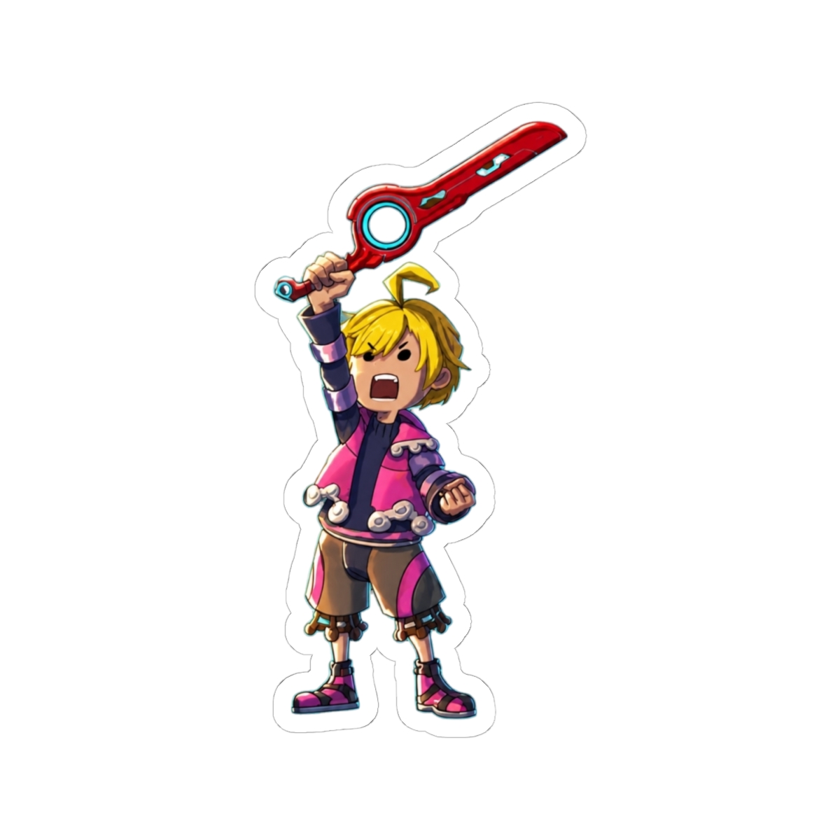 Xenoblade Shulk Sticker | Xenoblade Chronicles - alternate angle 1, merchandise