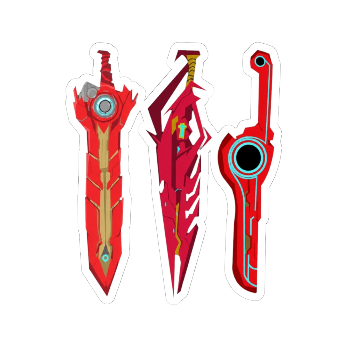 XenoBlade swords Sticker | Xenoblade Chronicles - alternate angle 1, merchandise